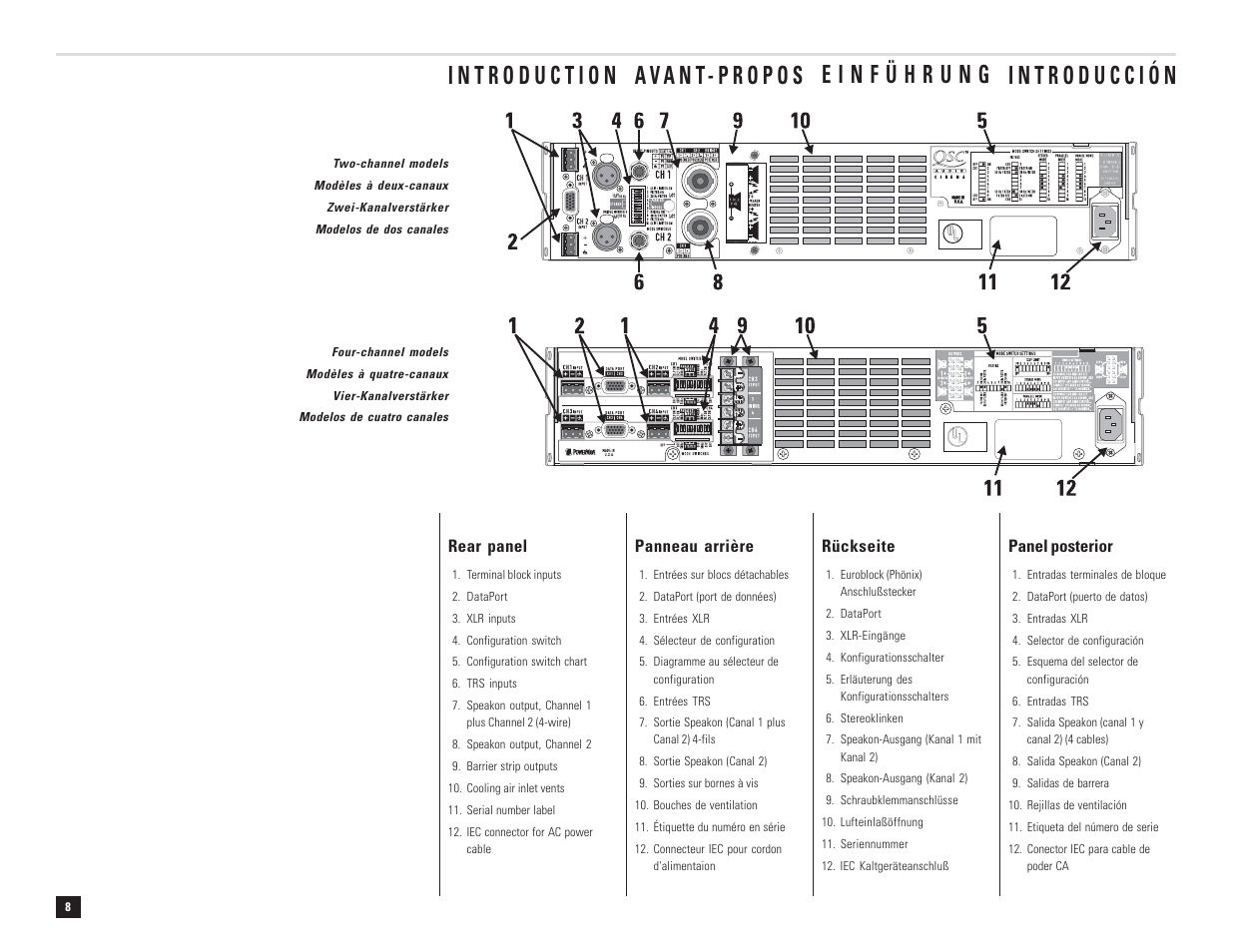 QSC Audio DCA 1222 User Manual | Page 8 / 40