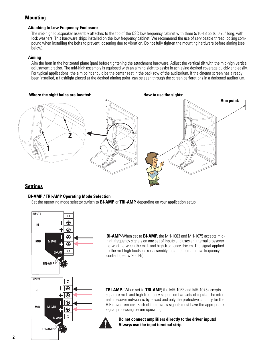 QSC Audio MH-1075 User Manual | Page 2 / 8