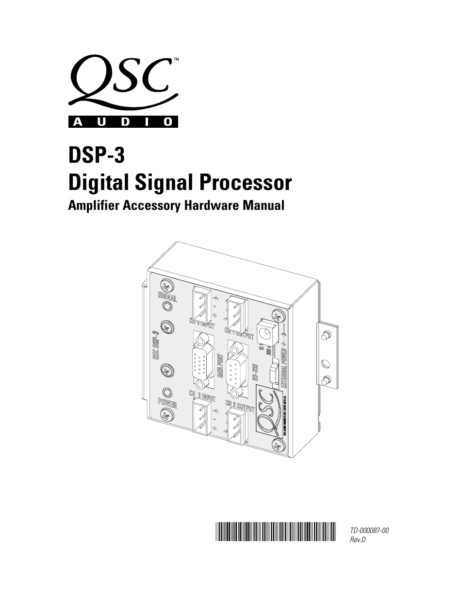 QSC Audio DSP-3 User Manual | 36 pages