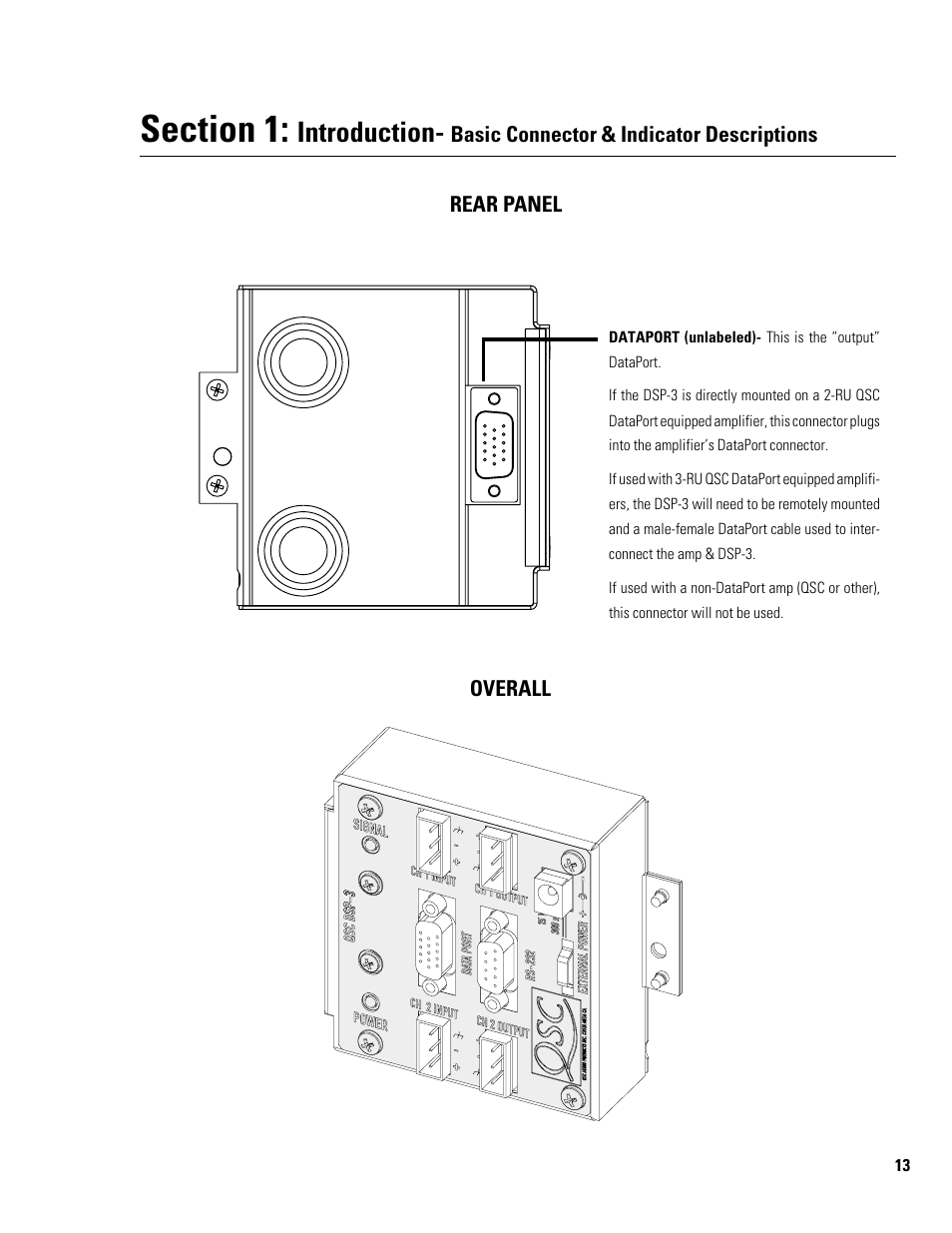 Introduction | QSC Audio DSP-3 User Manual | Page 13 / 36