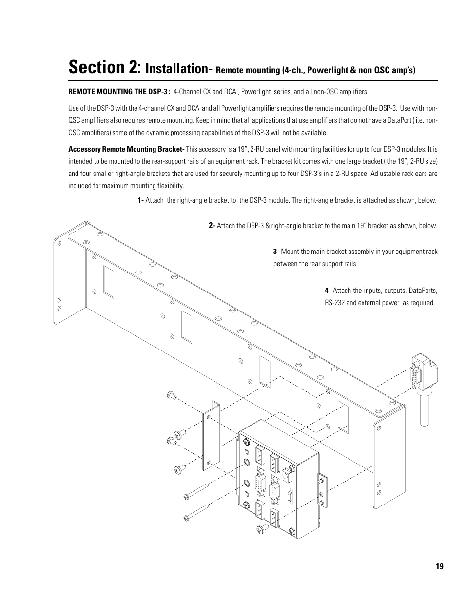 Installation | QSC Audio DSP-3 User Manual | Page 19 / 36