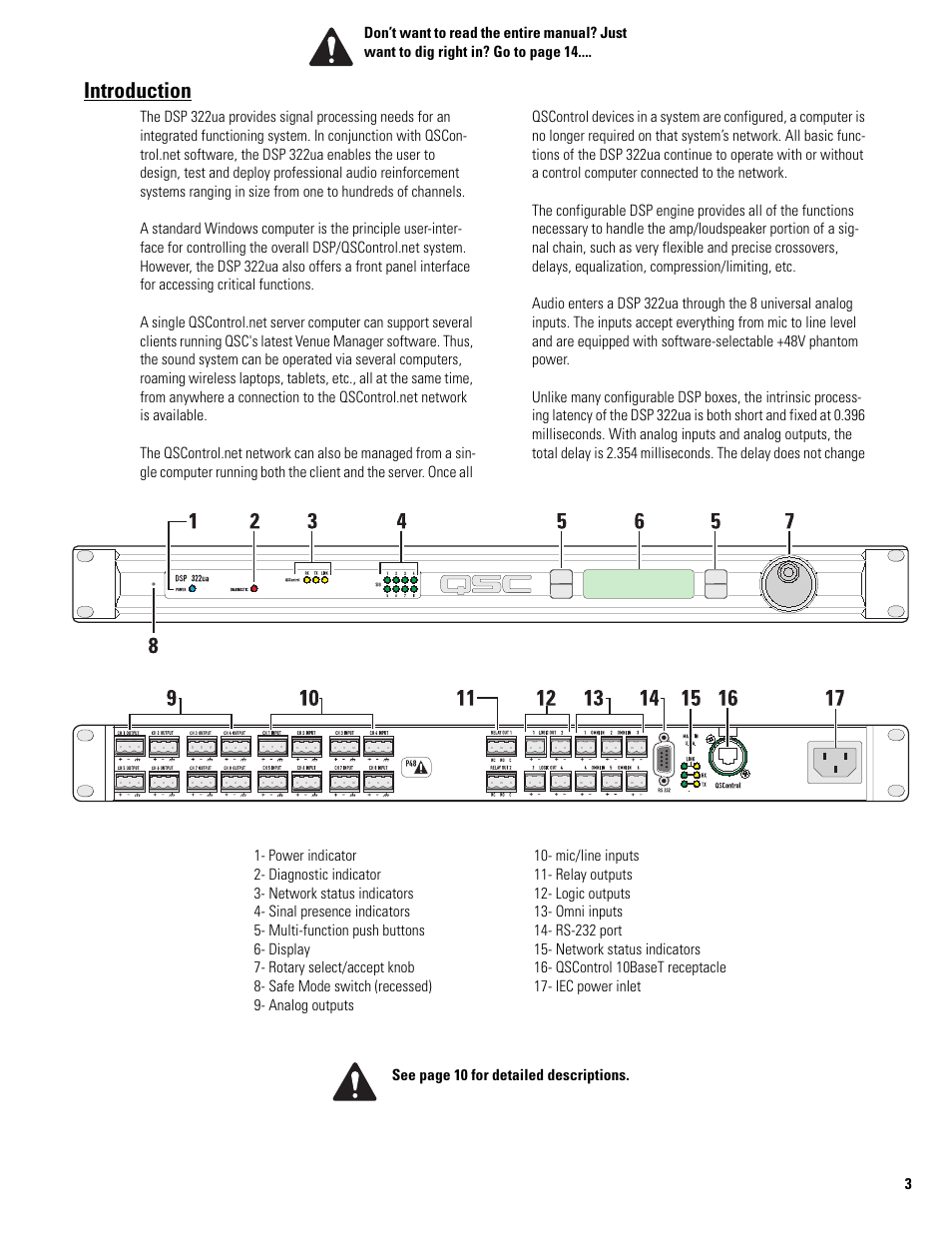 Introduction | QSC Audio DSP 322UA User Manual | Page 3 / 20