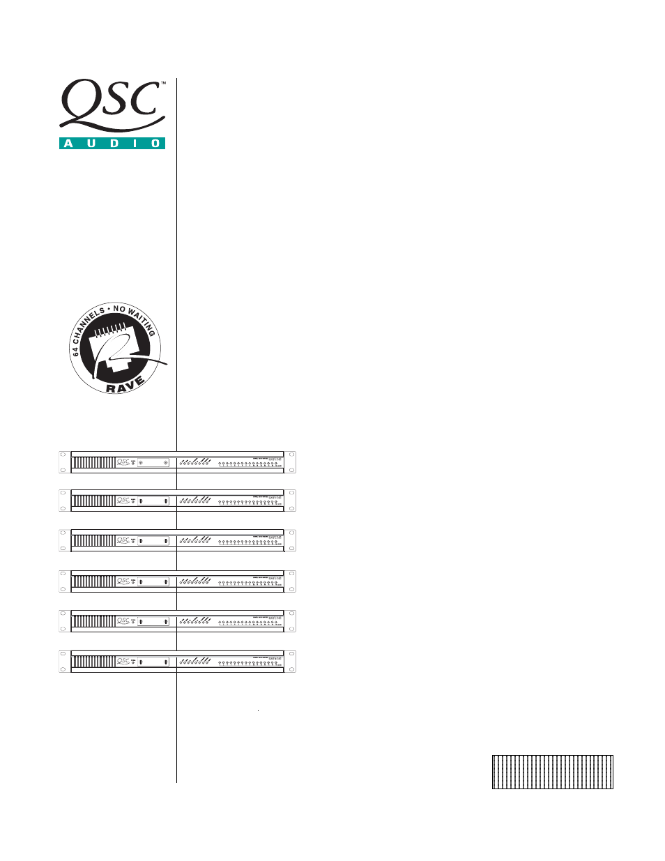 QSC Audio RAVE 80 User Manual | 28 pages