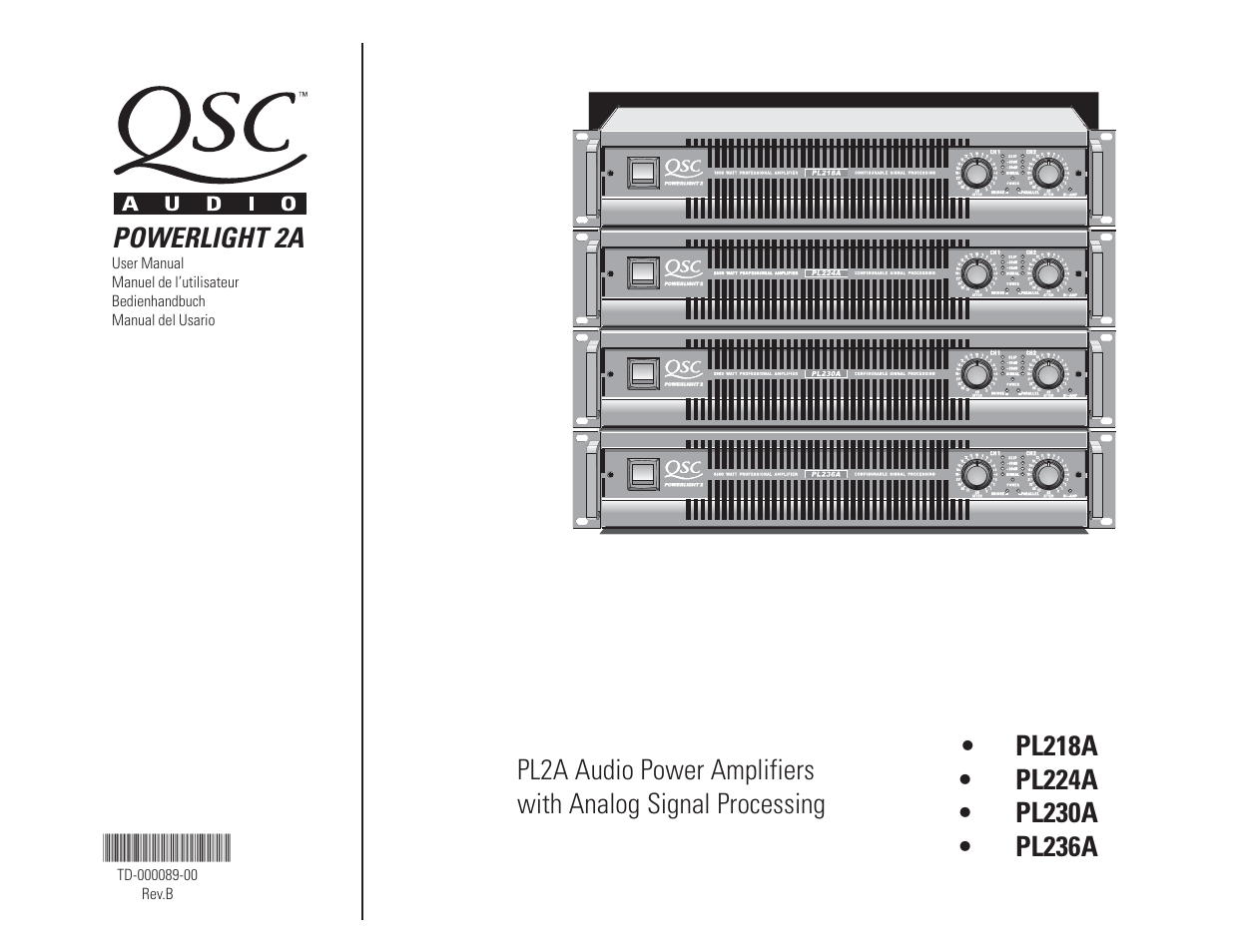 QSC Audio PL230A User Manual | 35 pages