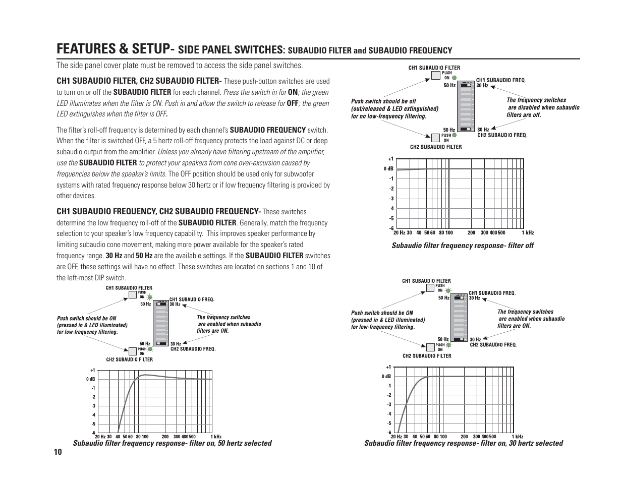 Features & setup | QSC Audio PL230A User Manual | Page 10 / 35