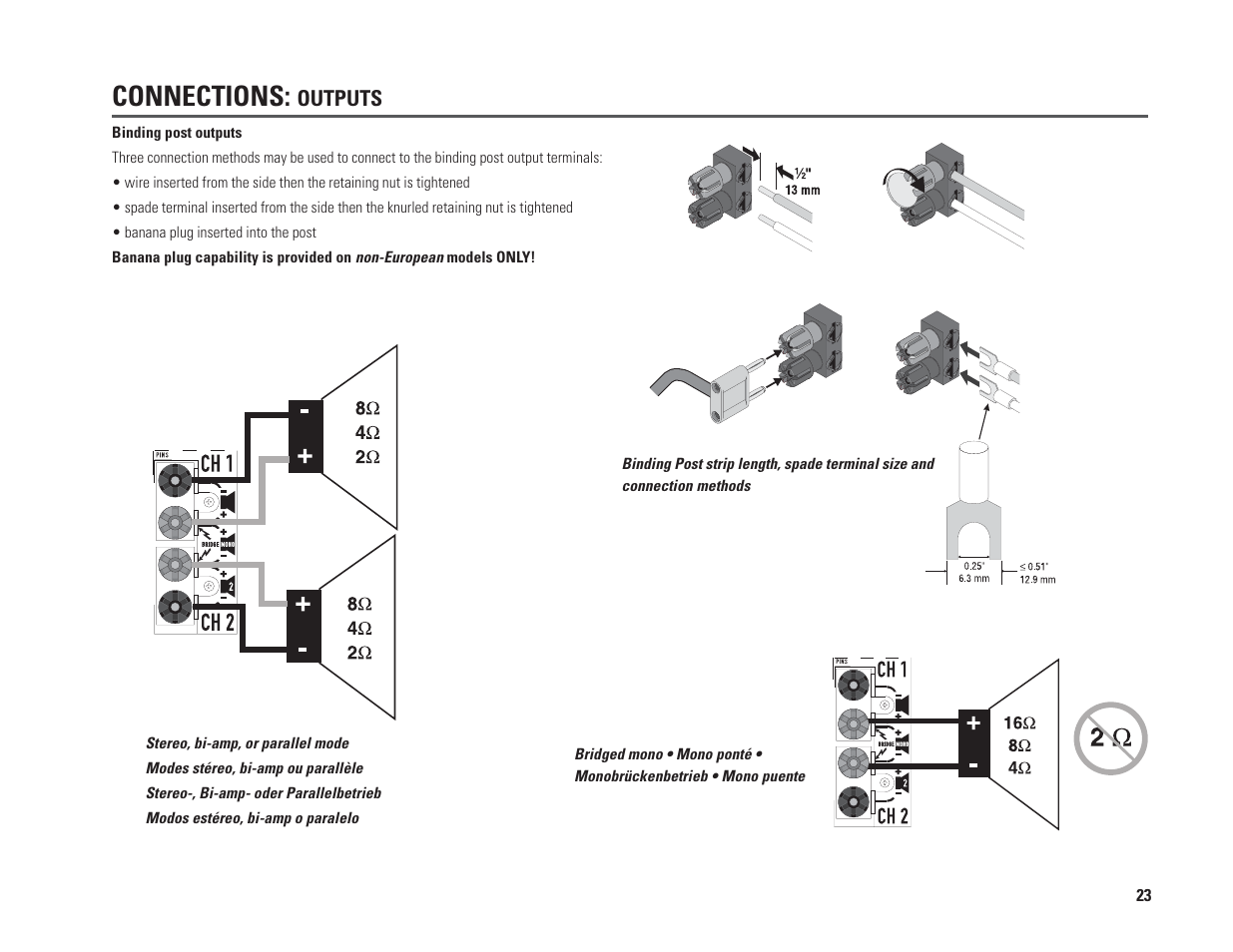 Connections | QSC Audio PL230A User Manual | Page 23 / 35