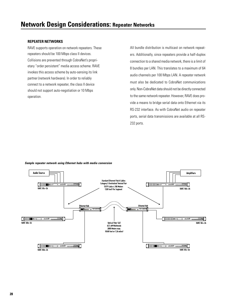 Network design considerations, Repeater networks | QSC Audio S series User Manual | Page 28 / 36