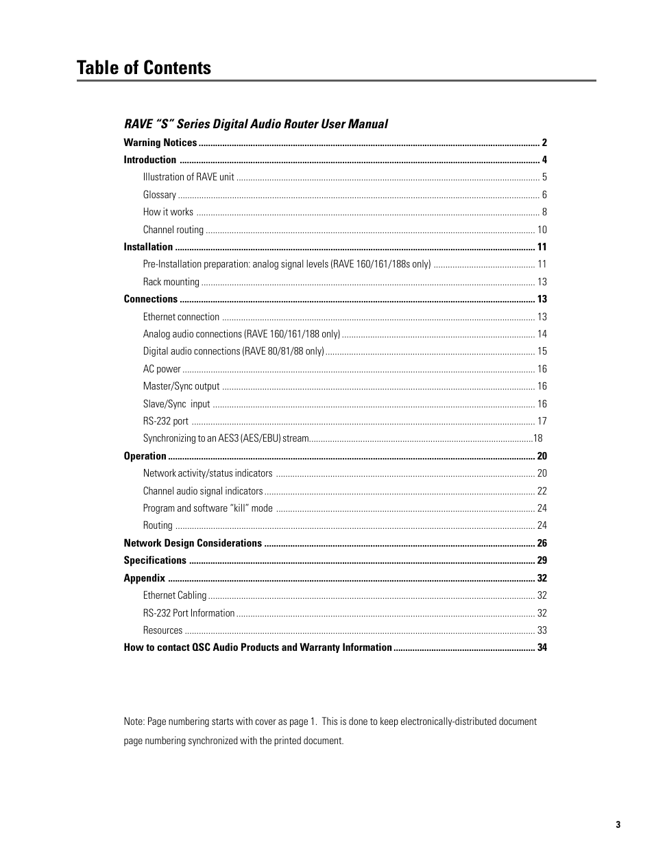 QSC Audio S series User Manual | Page 3 / 36