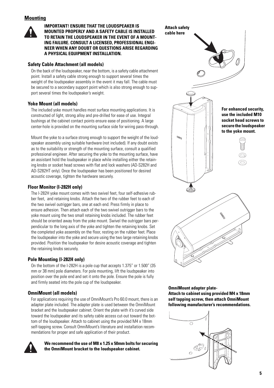 QSC Audio AD-S52T User Manual | Page 5 / 16