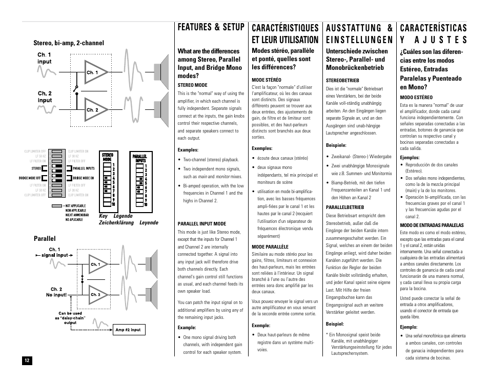 Features & setup | QSC Audio RMX 850 User Manual | Page 12 / 38