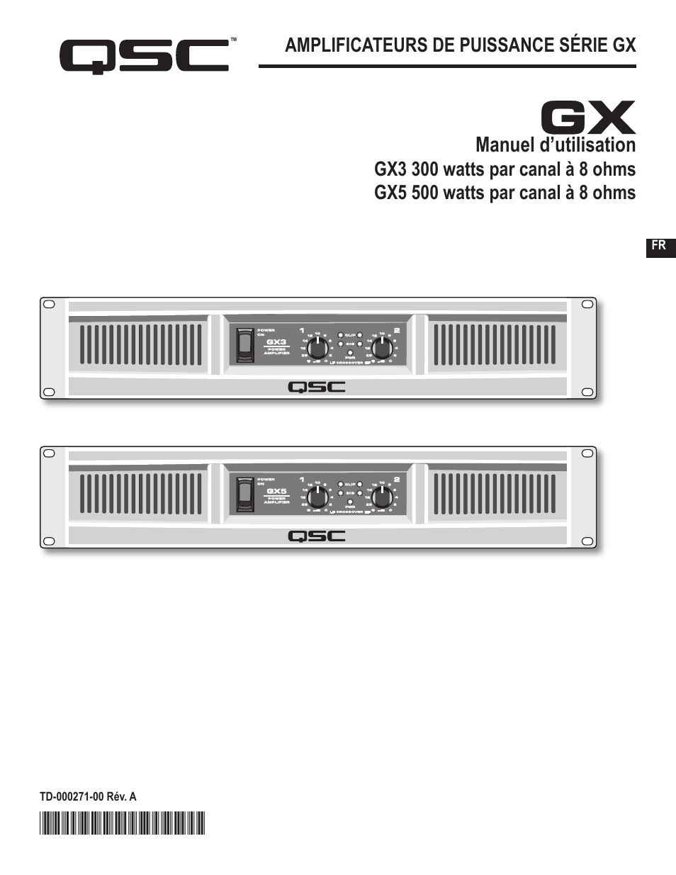 Manuel d’utilisation | QSC Audio GX3 300 User Manual | Page 25 / 60