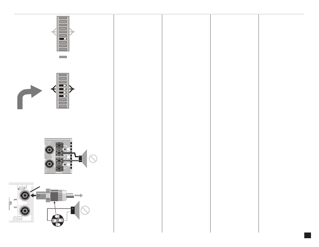 Features & setup, Bridge mono mode, Ch 1 ch 2 | 2ω 2 ω, Modo puenteado en mono, Mode ponté mono, Monobrückenbetrieb | QSC Audio PLX 3402 User Manual | Page 11 / 32