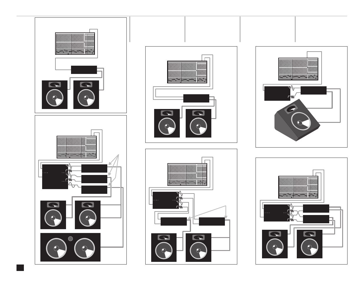 Biamp monitor, Stereo biamp mix #1, + subwoofer, Mono mix | Stereo mix, Stereo biamp mix #2, Stereo biamp mix #1 | QSC Audio PLX 3402 User Manual | Page 20 / 32