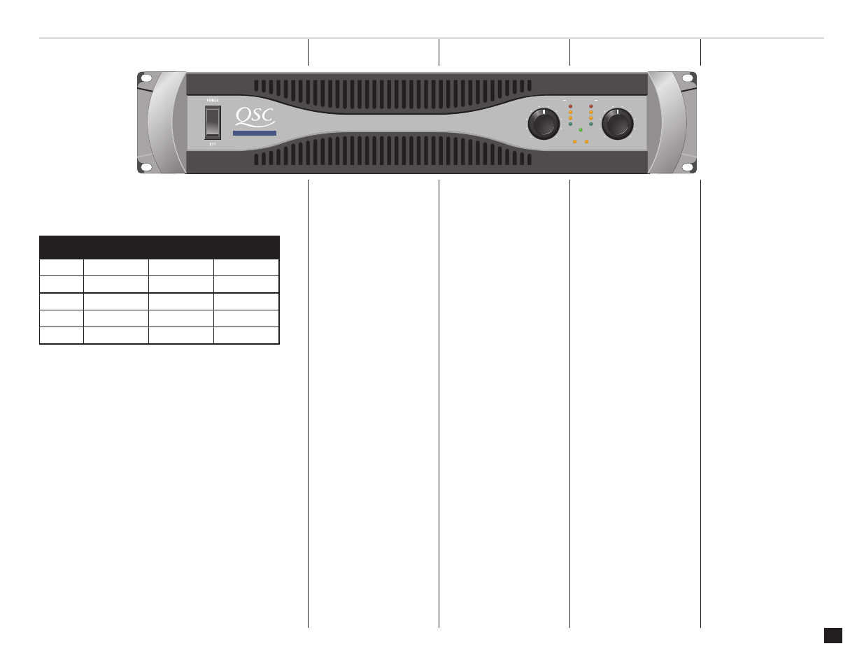 Features, Características, Caractéristiques | Ausstattungsmerkmale | QSC Audio PLX 3402 User Manual | Page 5 / 32