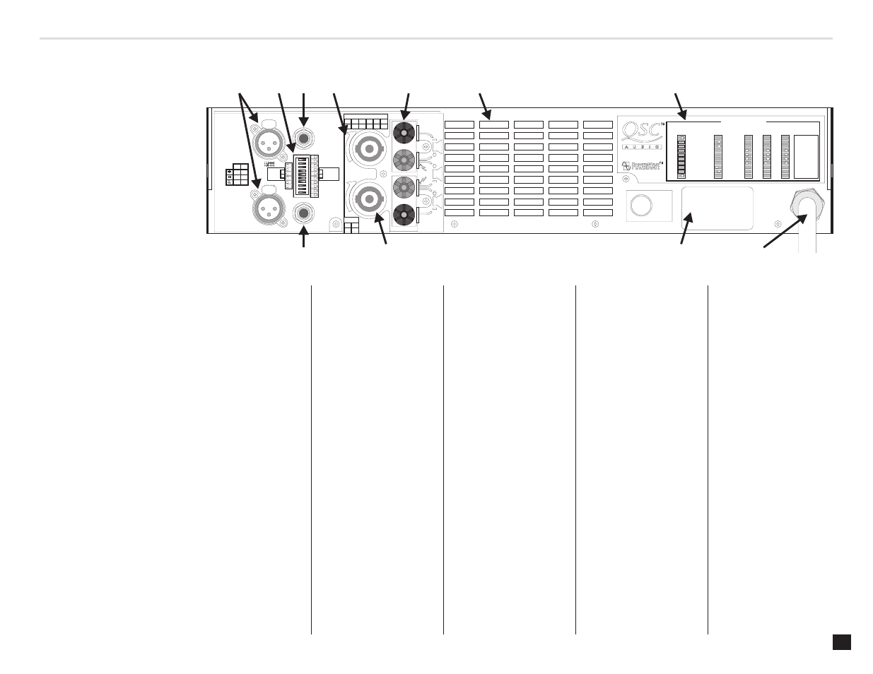 Ch 1 ch 2, Rear panel, Panneau arrière | Rückseite, Panel posterior | QSC Audio PLX 3402 User Manual | Page 7 / 32