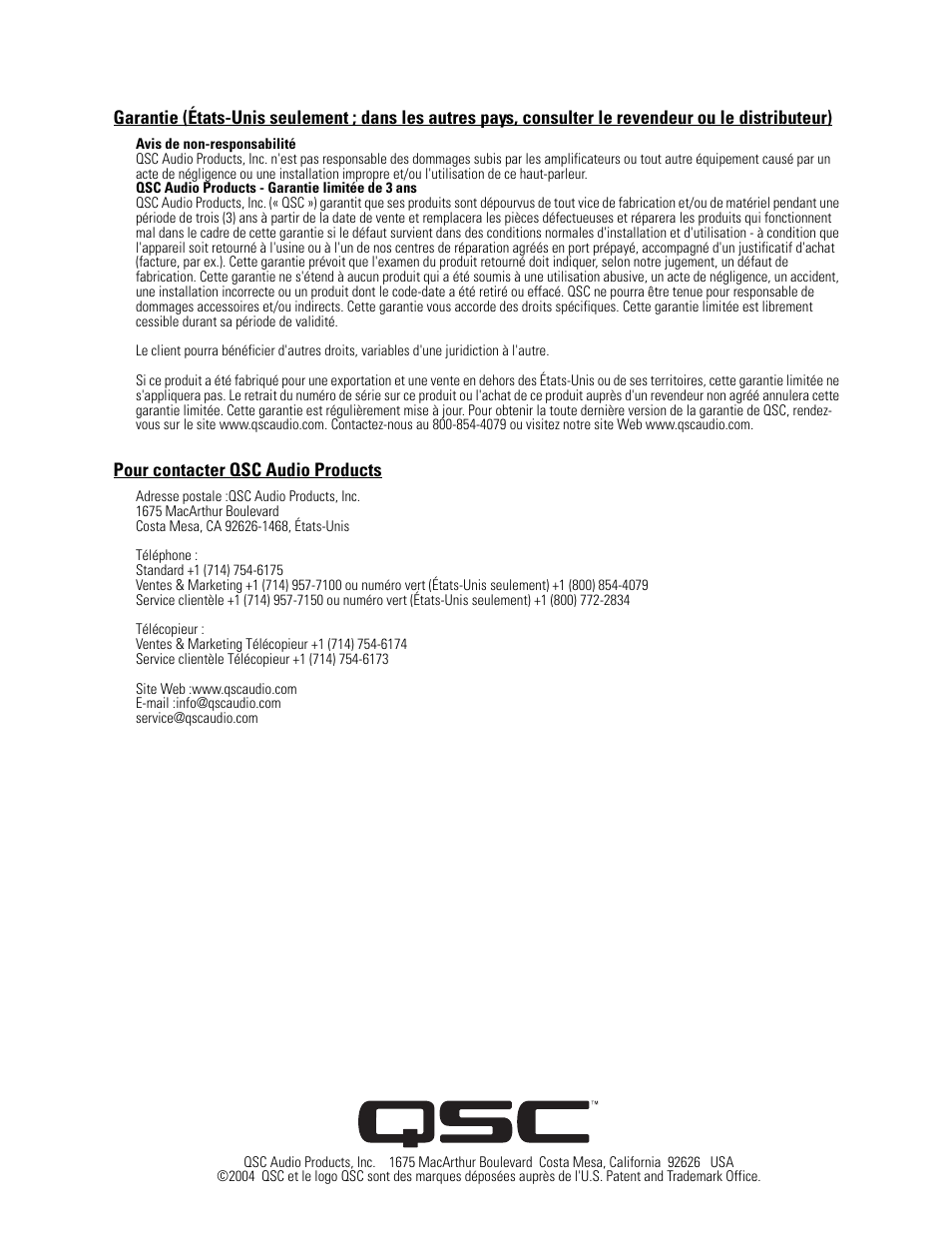 QSC Audio SC-322 User Manual | Page 22 / 42