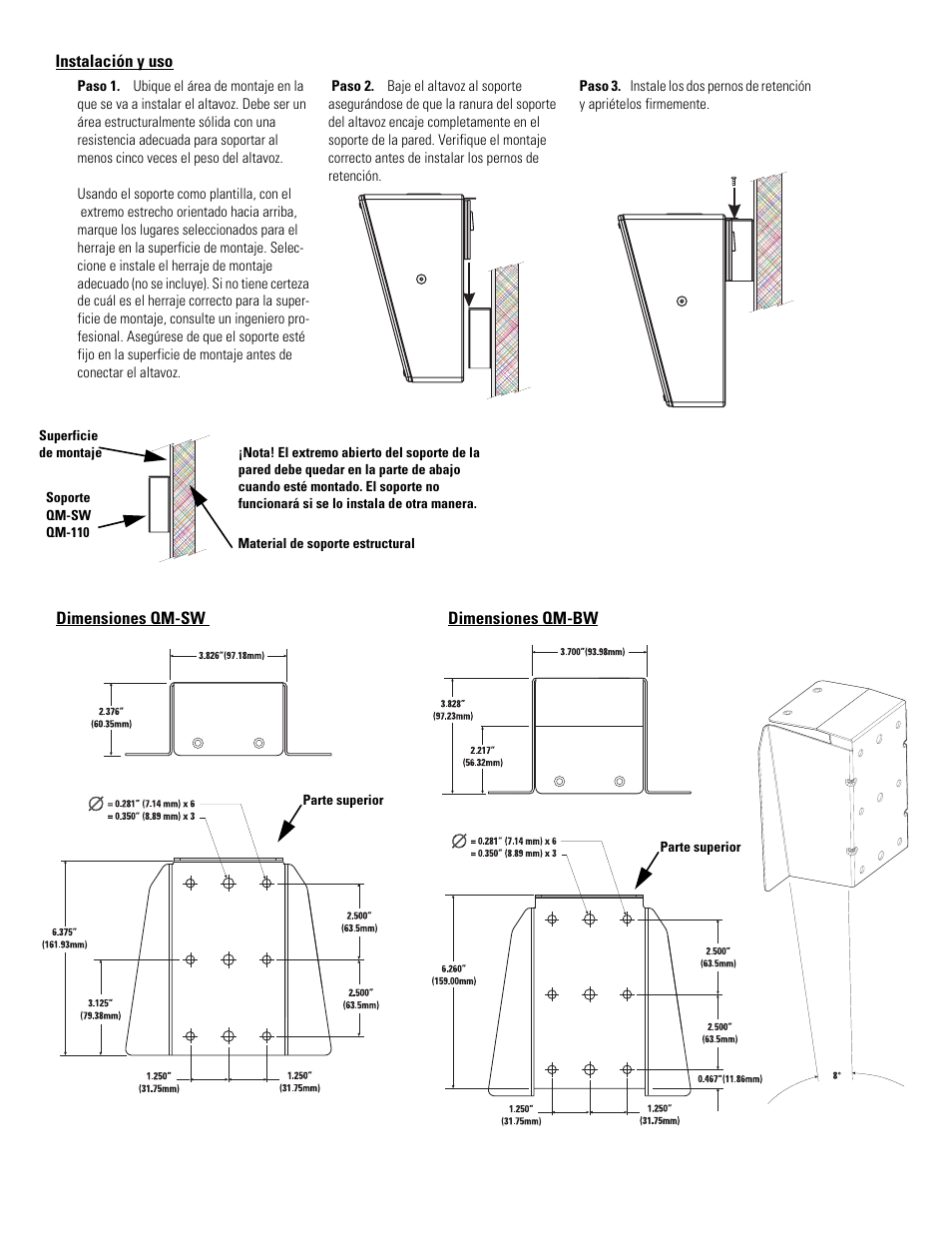 QSC Audio SR-110B User Manual | Page 4 / 10