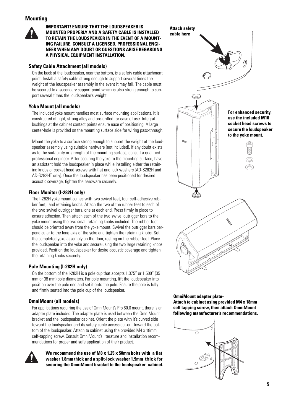 QSC Audio AD-S282H User Manual | Page 5 / 16