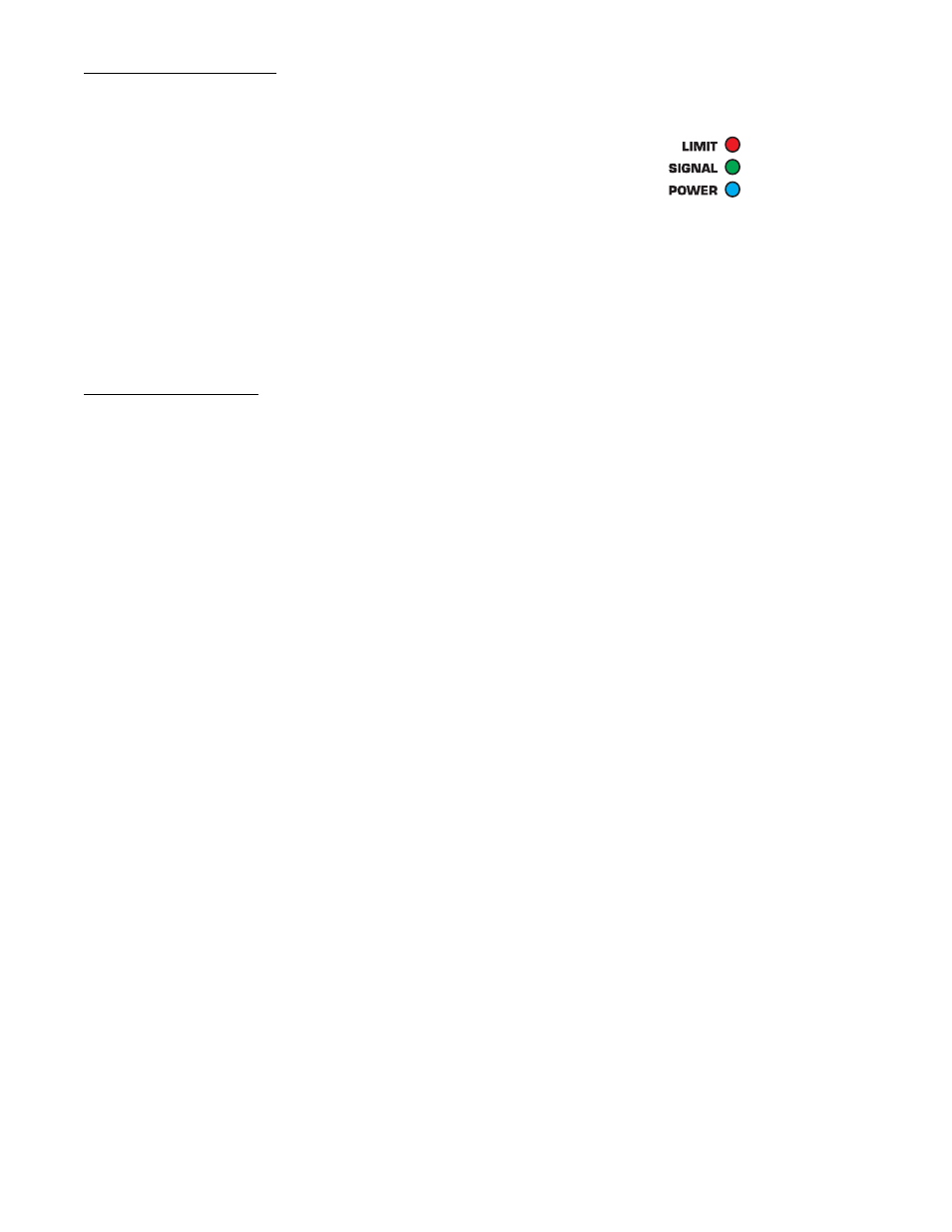 Signal indicator led, Limit indicator led | QSC Audio HPR151W User Manual | Page 10 / 20