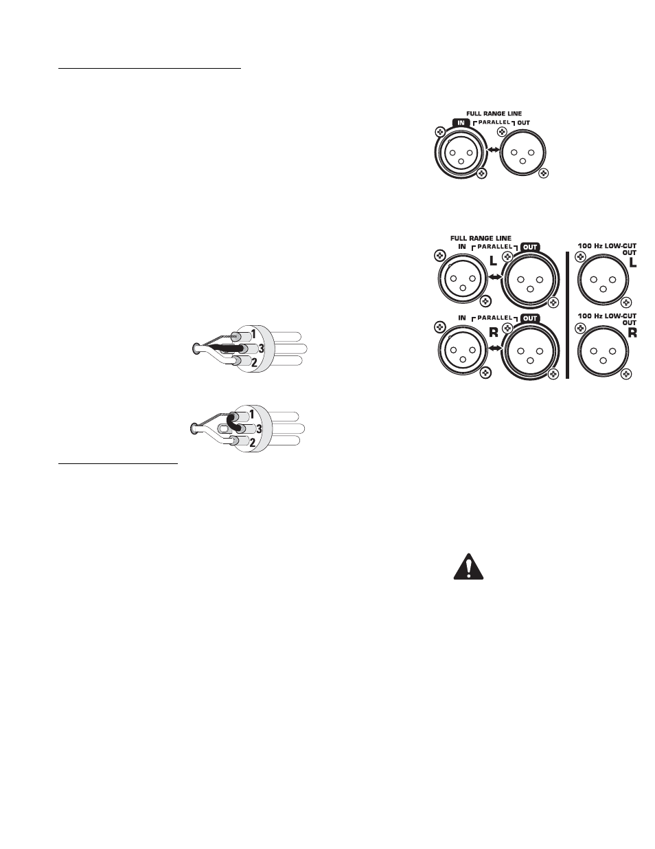 Input connections (continued), Output connections | QSC Audio HPR151W User Manual | Page 7 / 20