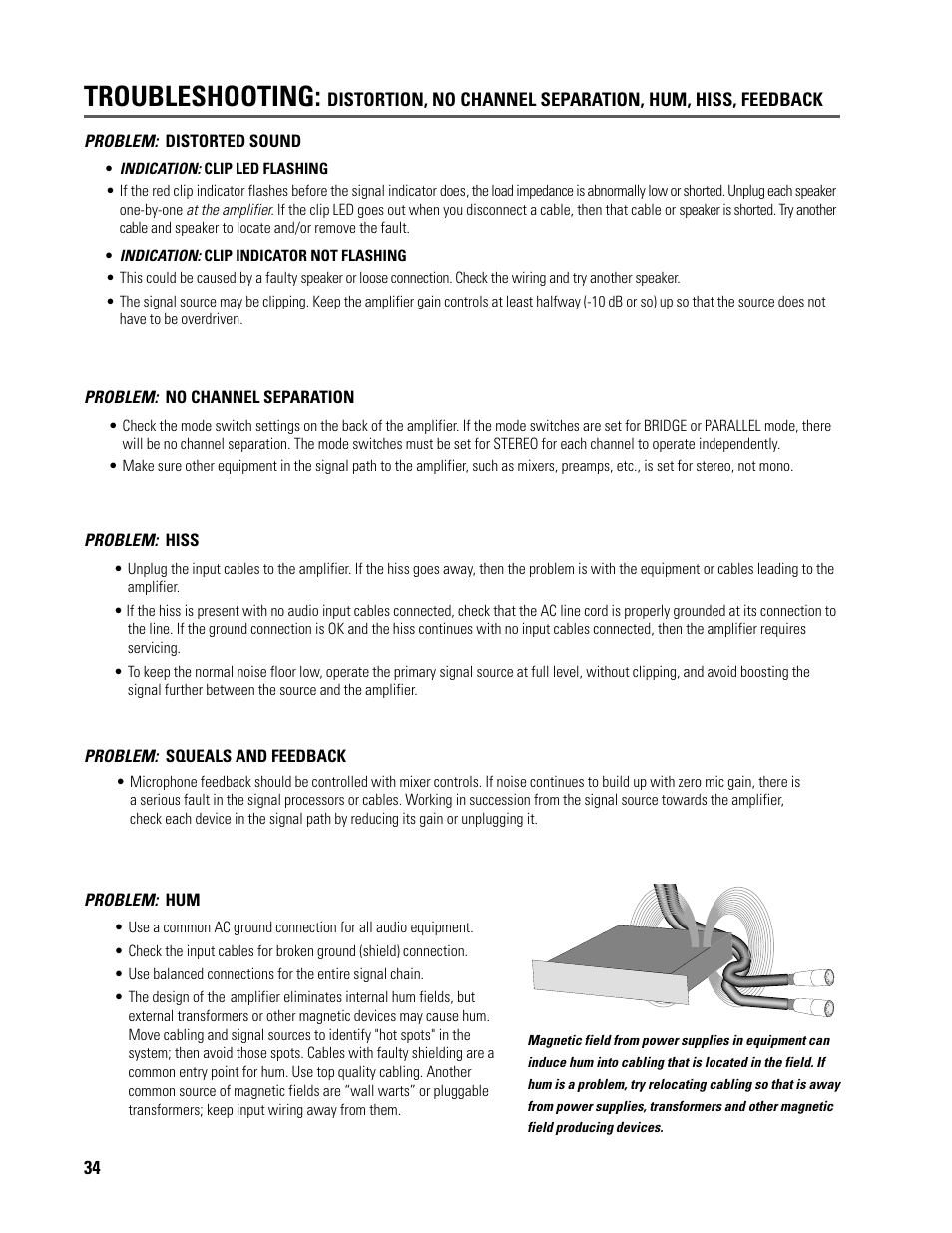 Troubleshooting | QSC Audio ISA 500T User Manual | Page 34 / 40