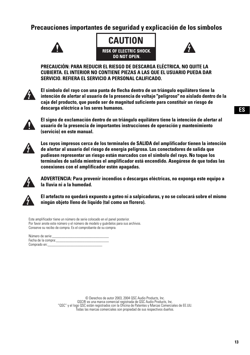QSC Audio SA 1350 User Manual | Page 13 / 56