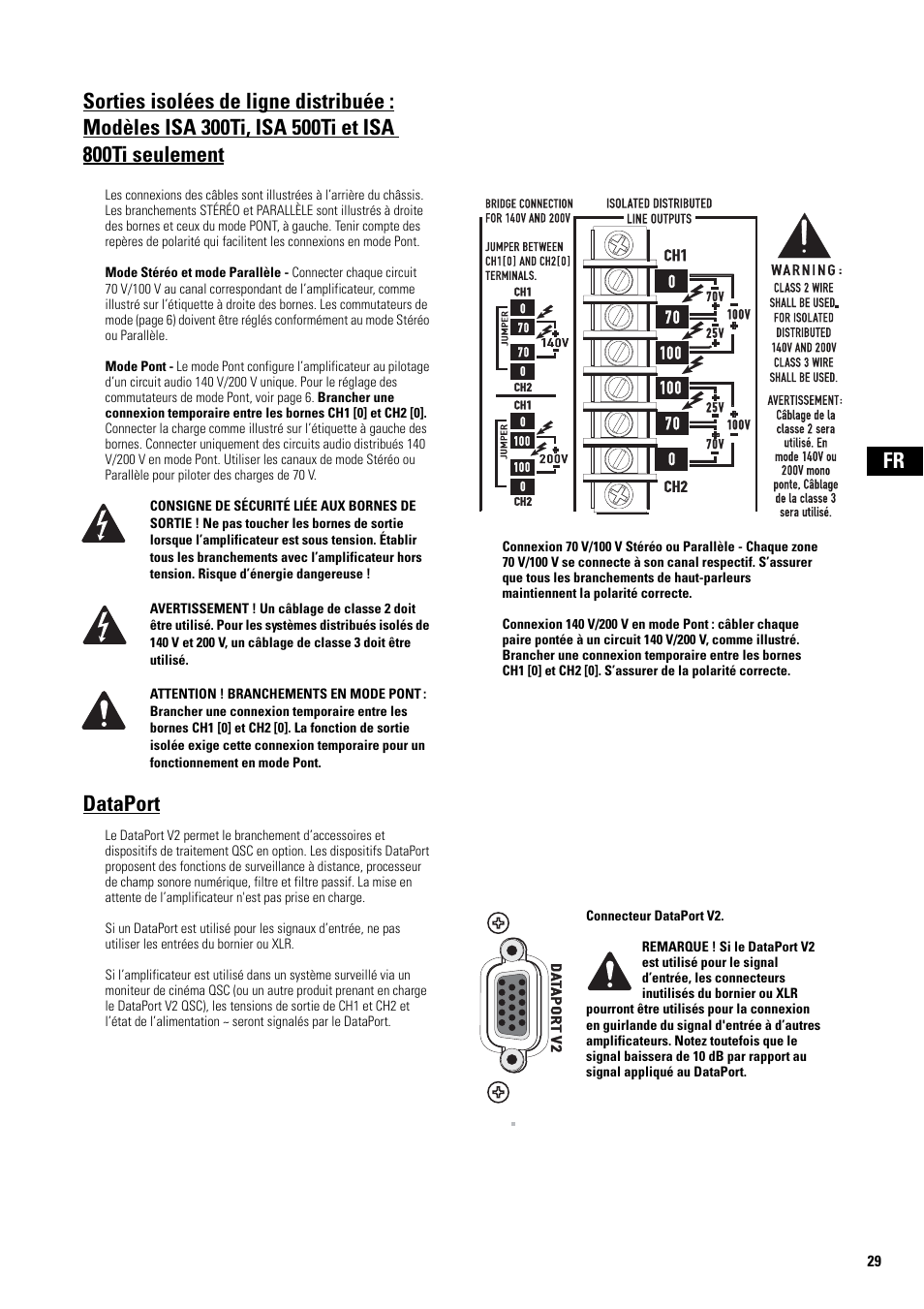 Dataport, Connecteur dataport v2 | QSC Audio SA 1350 User Manual | Page 29 / 56