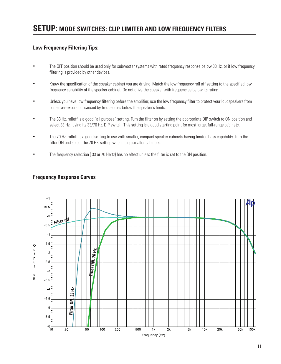 Setup | QSC Audio CX168 User Manual | Page 11 / 36