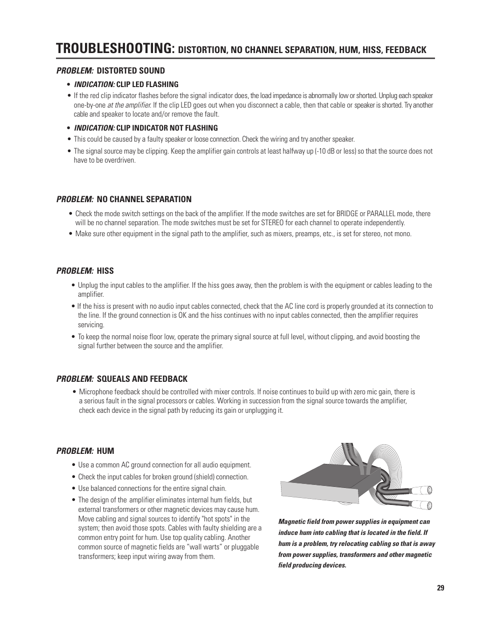 Troubleshooting | QSC Audio CX168 User Manual | Page 29 / 36