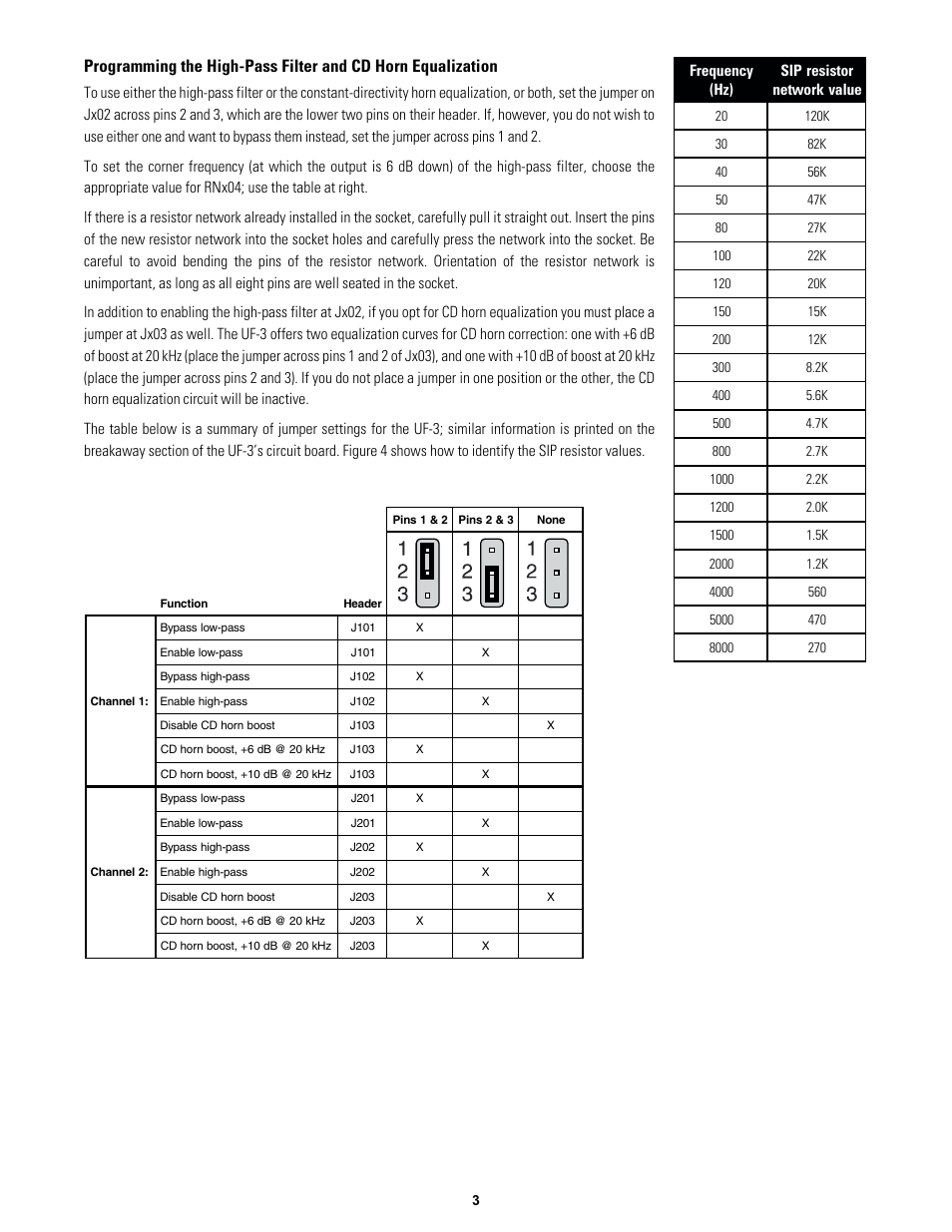 QSC Audio UF-3 User Manual | Page 5 / 14