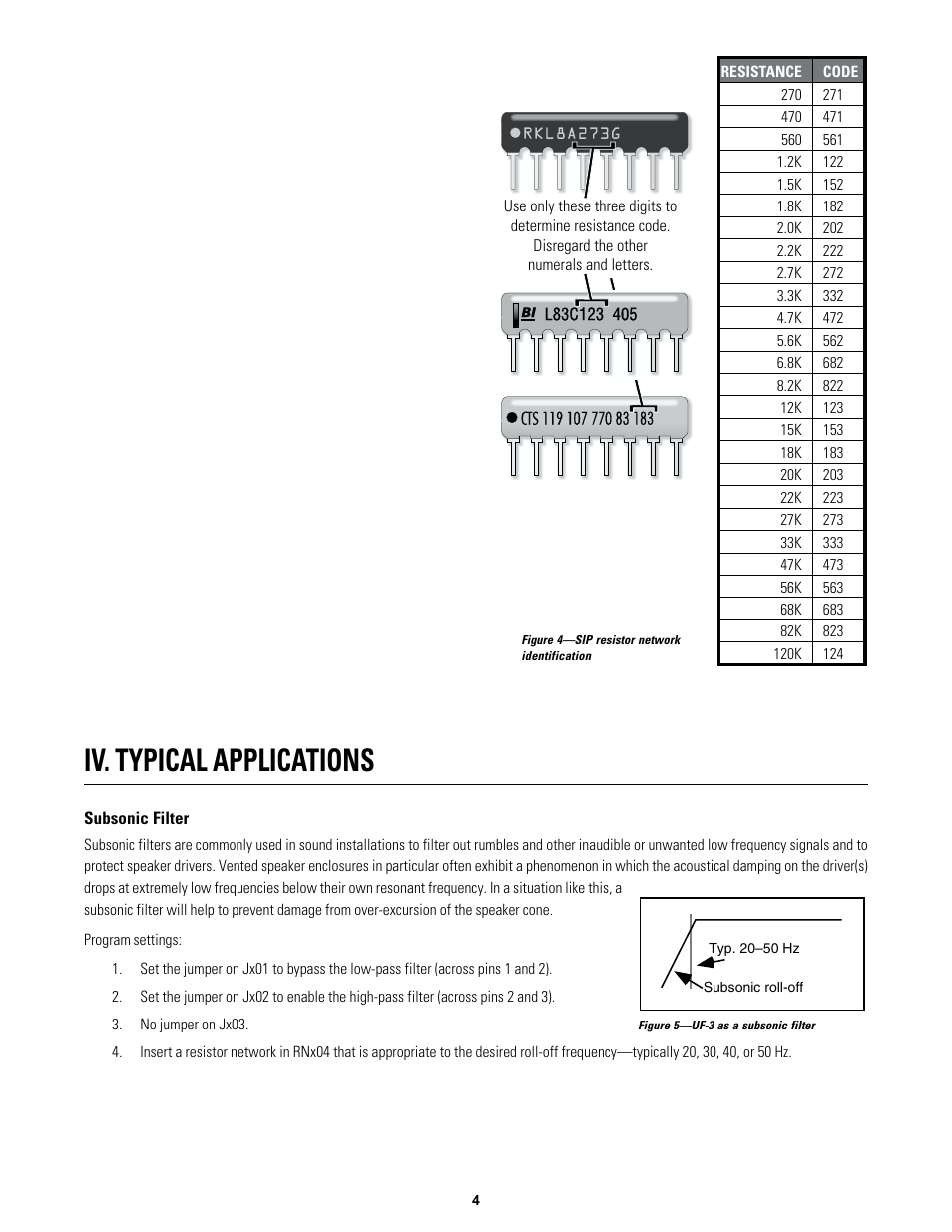 Iv. typical applications | QSC Audio UF-3 User Manual | Page 6 / 14