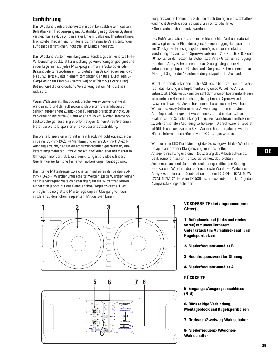Einführung | QSC Audio WL2102 User Manual | Page 35 / 56