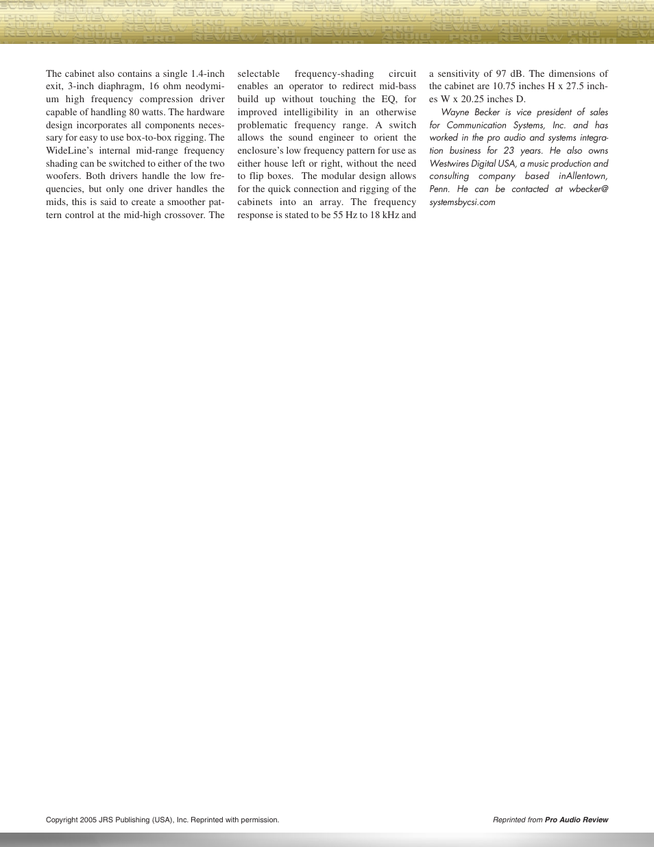 QSC Audio WideLine Array User Manual | Page 2 / 2