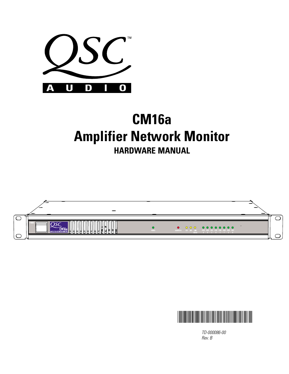 QSC Audio Amplifier Network Monitor CM16a User Manual | 40 pages