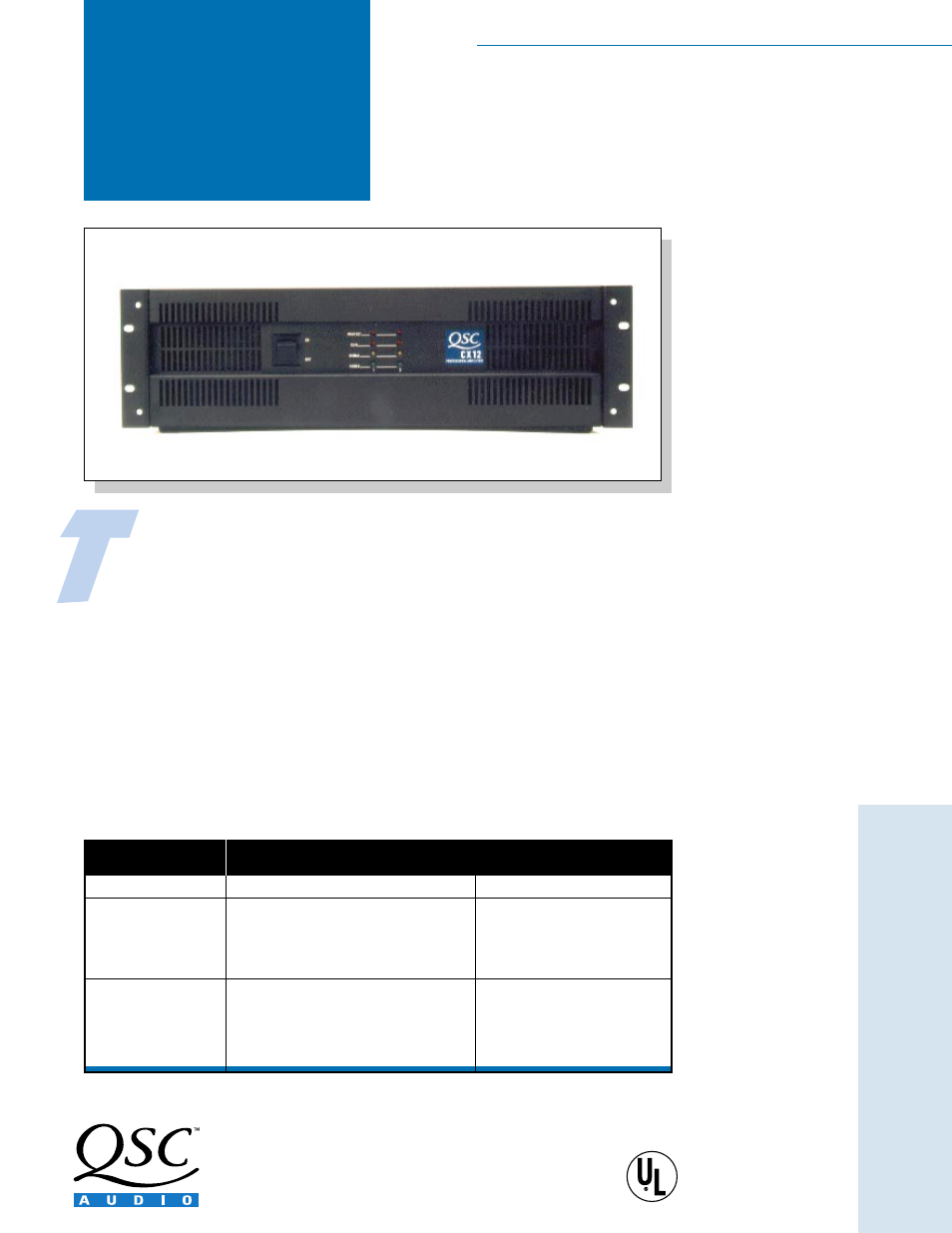 QSC Audio CX12 User Manual | 2 pages