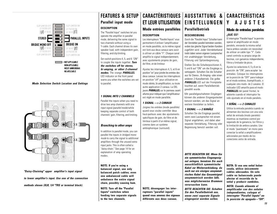 Features & setup | QSC Audio PL236 User Manual | Page 11 / 40