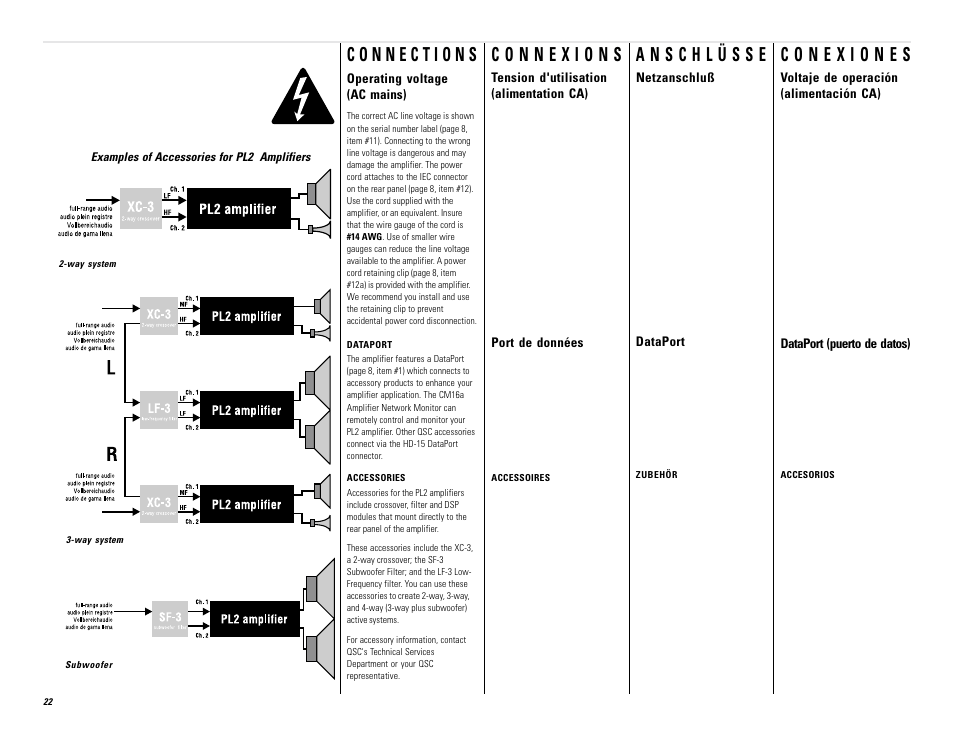 QSC Audio PL236 User Manual | Page 22 / 40