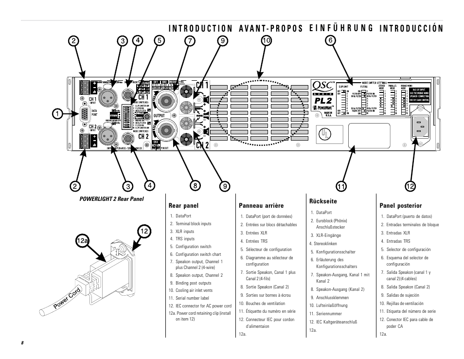 QSC Audio PL236 User Manual | Page 8 / 40