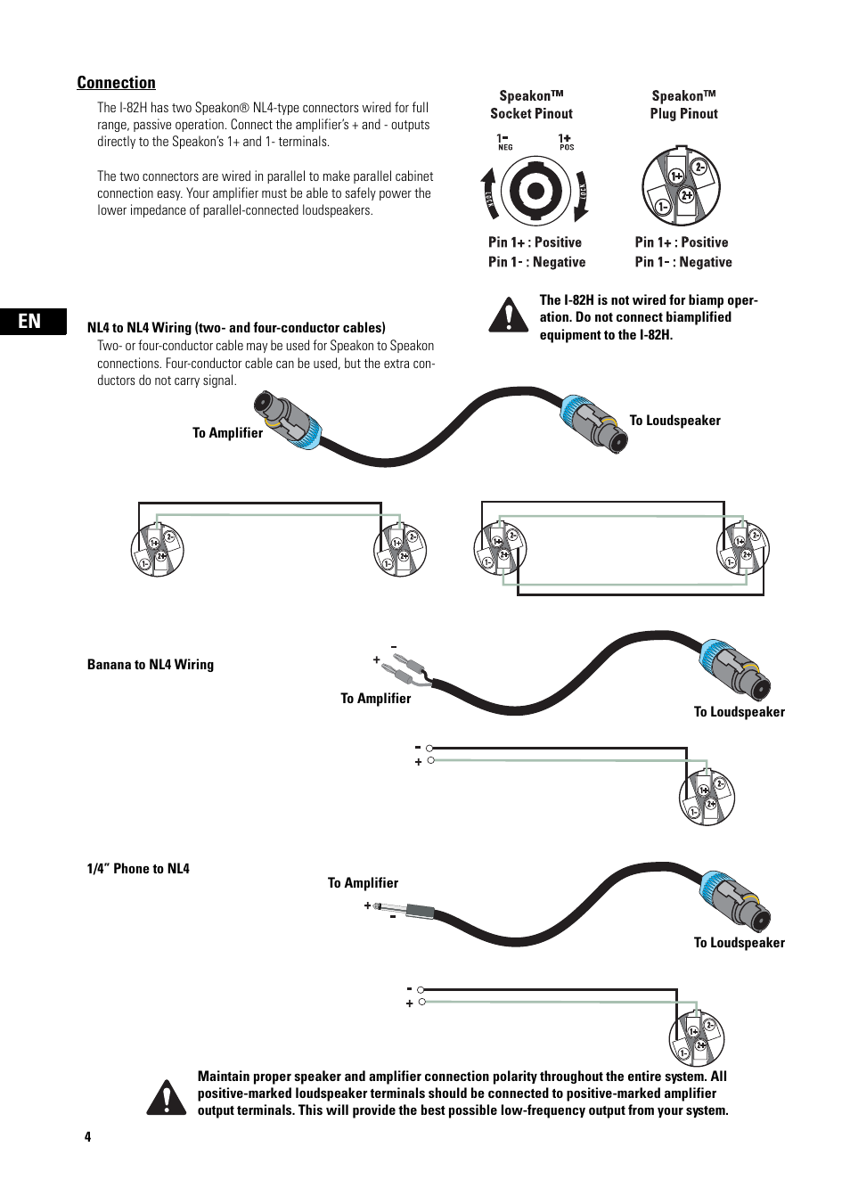 Connection | QSC Audio I-YM8 User Manual | Page 4 / 11