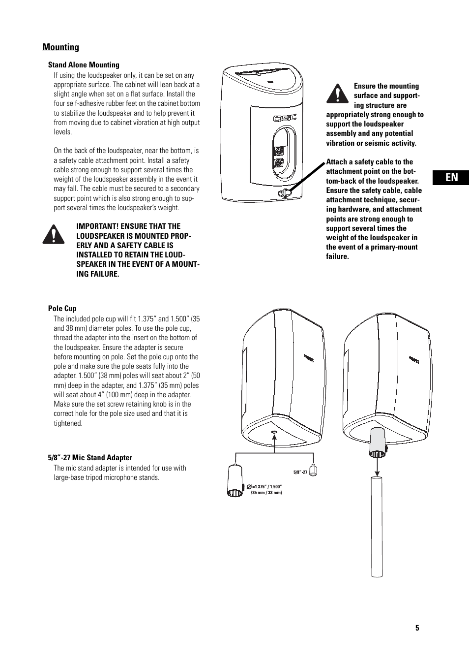 QSC Audio I-YM8 User Manual | Page 5 / 11
