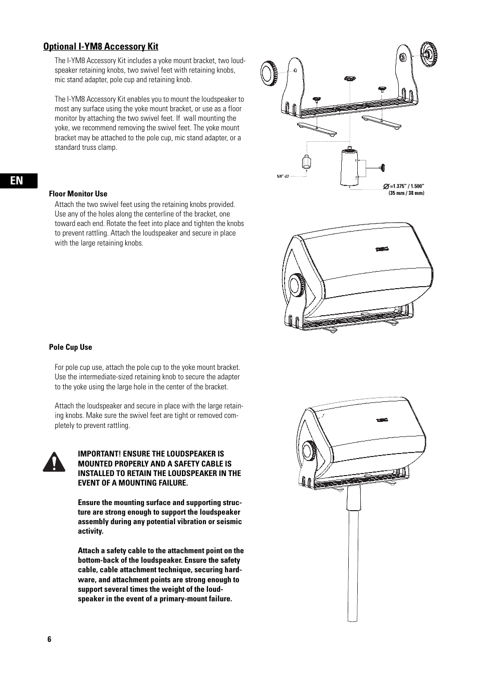 QSC Audio I-YM8 User Manual | Page 6 / 11
