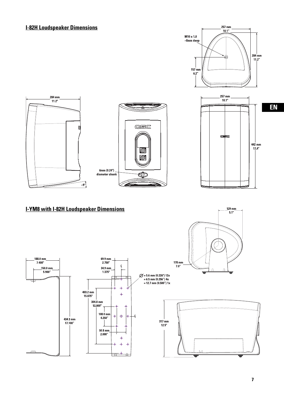 QSC Audio I-YM8 User Manual | Page 7 / 11