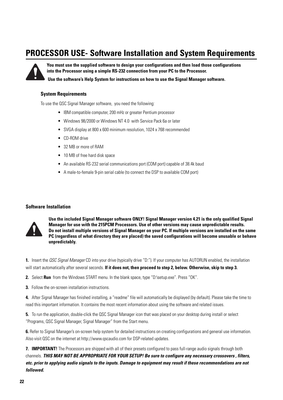 QSC Audio ISIS 215PCM User Manual | Page 22 / 41