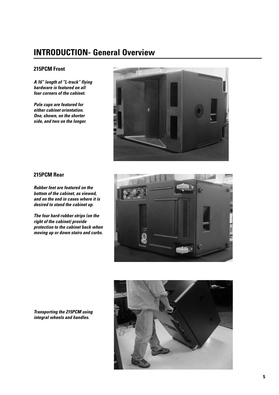 Introduction- general overview | QSC Audio ISIS 215PCM User Manual | Page 5 / 41