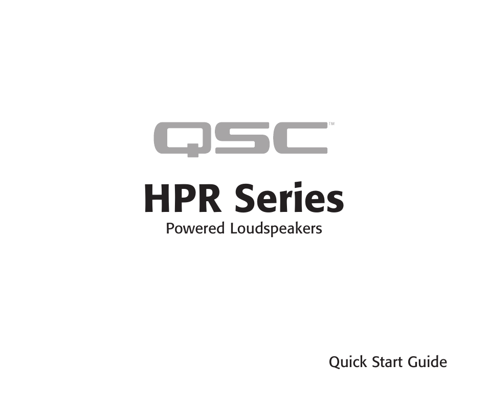 QSC Audio HPR153i  EN User Manual | 6 pages