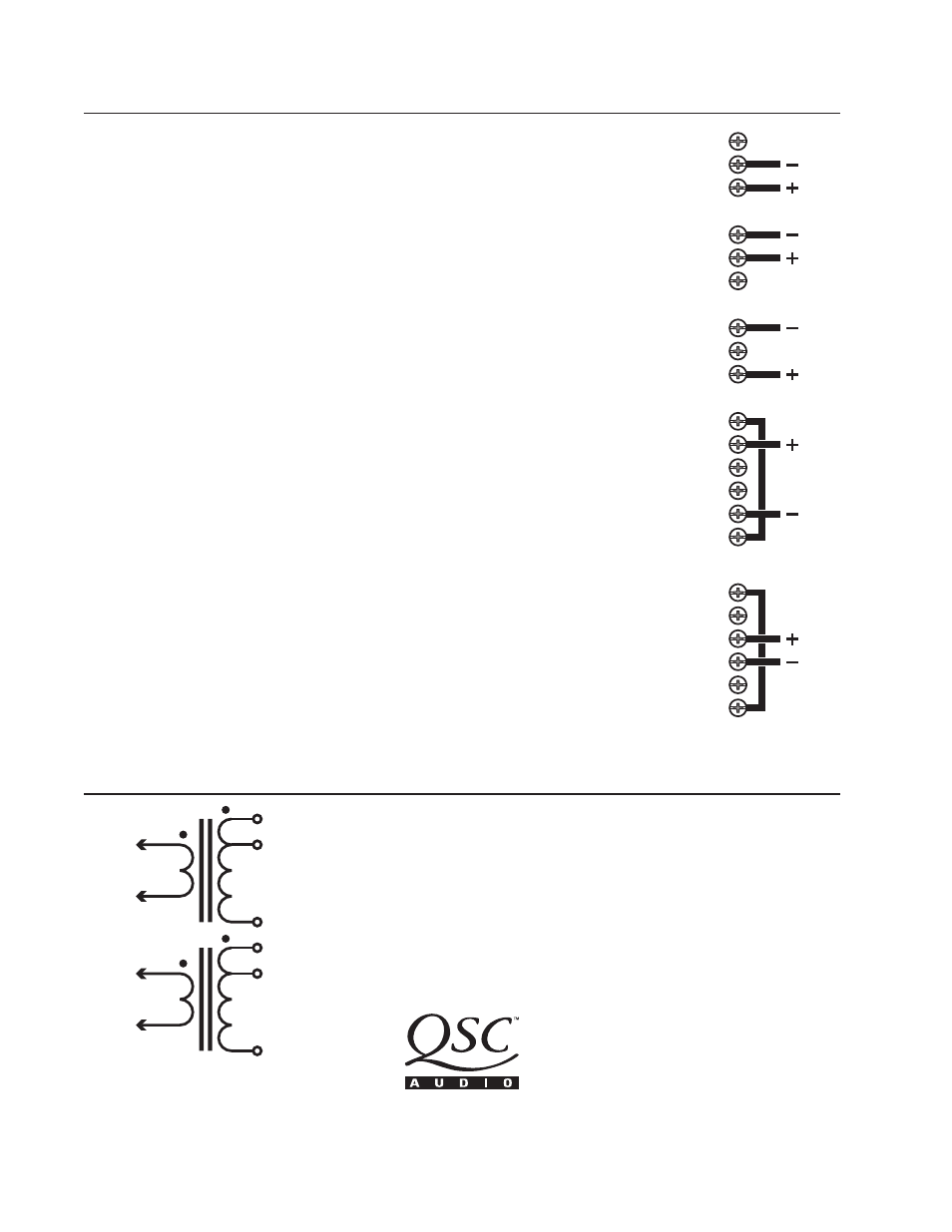 Configuration, Schematic, Connecting outputs | QSC Audio Output Isolation Transformer IT-42 User Manual | Page 2 / 2