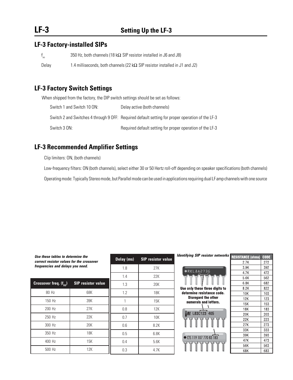 Lf-3 | QSC Audio DCA Series User Manual | Page 9 / 16