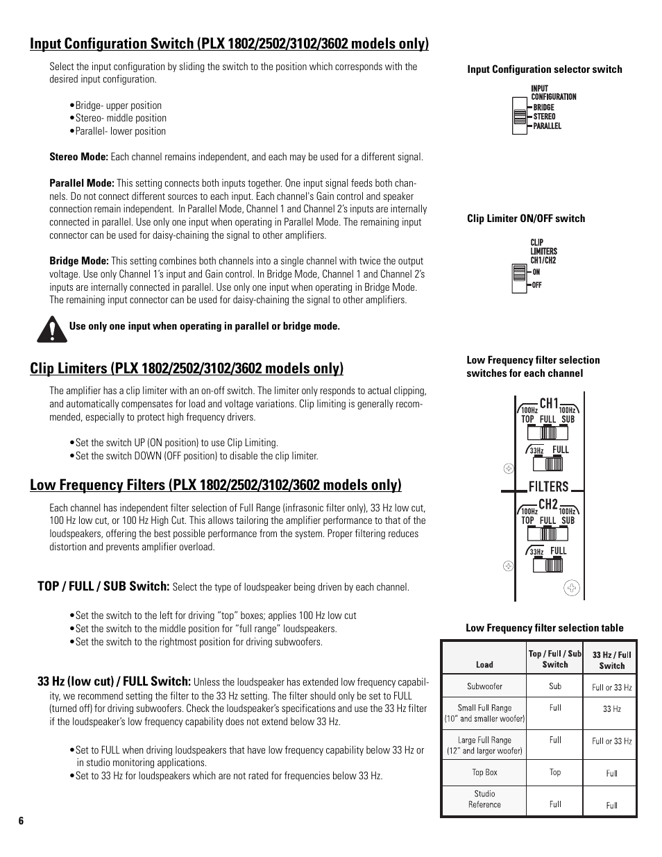 QSC Audio PLX 1804 User Manual | Page 6 / 16