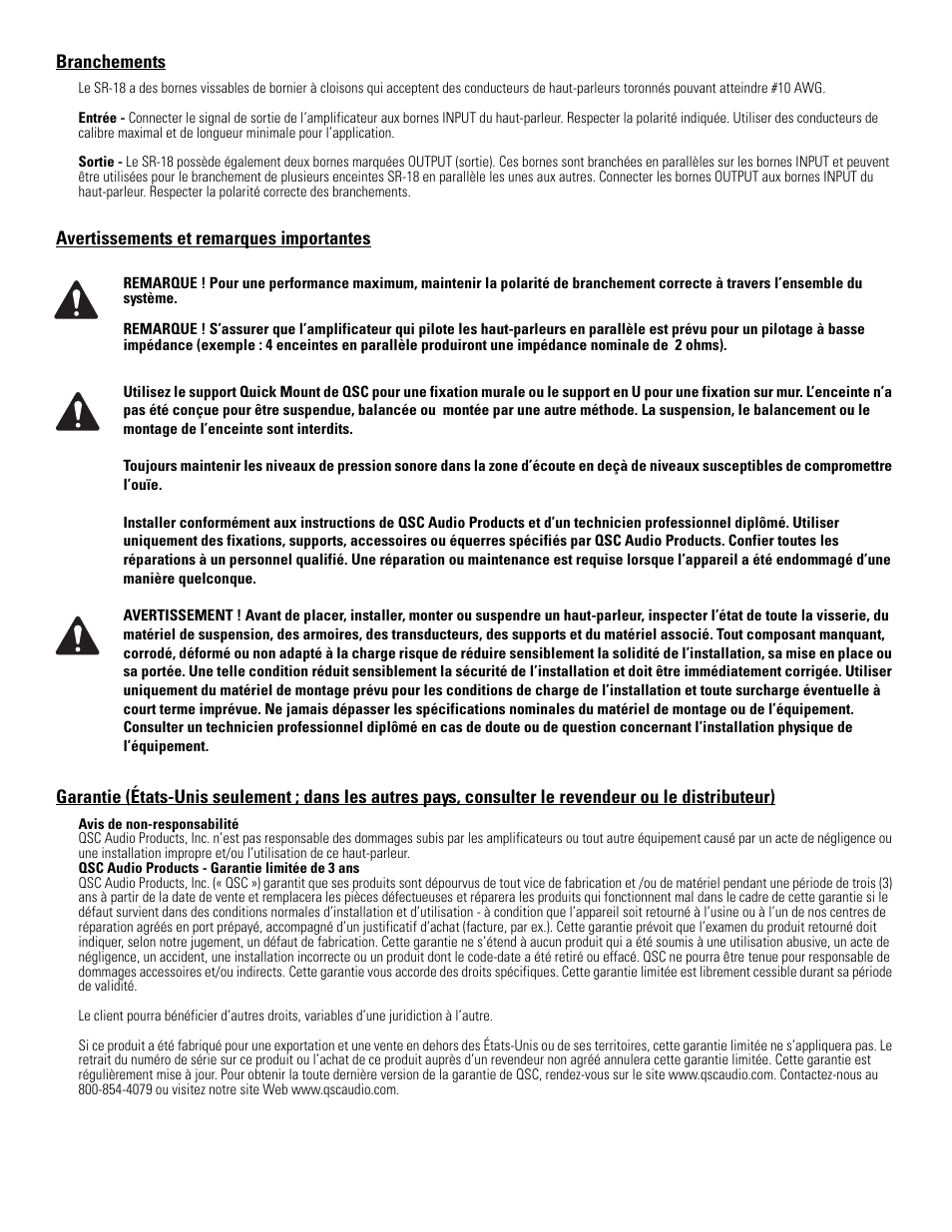 QSC Audio SR-18 User Manual | Page 6 / 10