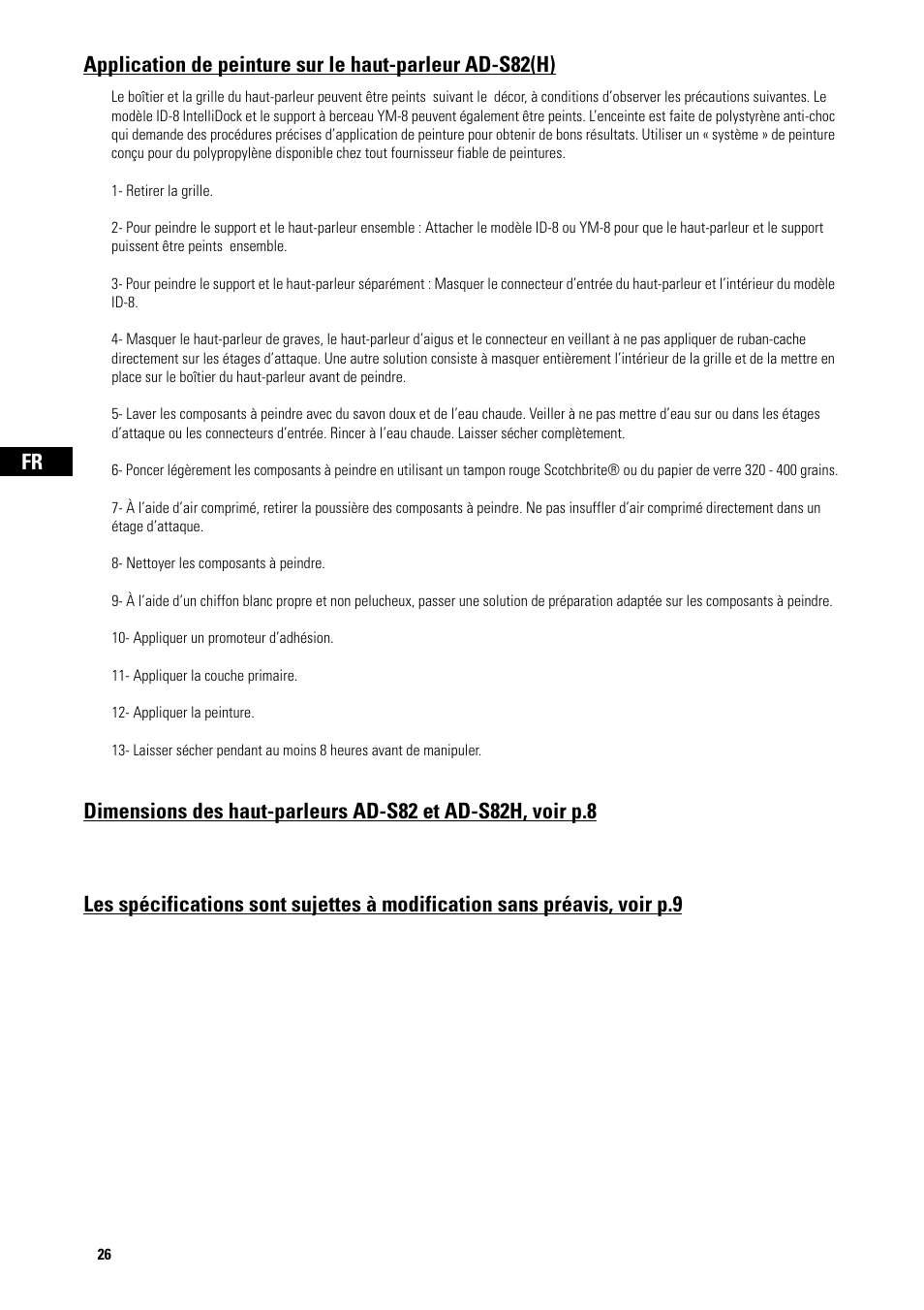 QSC Audio AD-S82H User Manual | Page 26 / 44